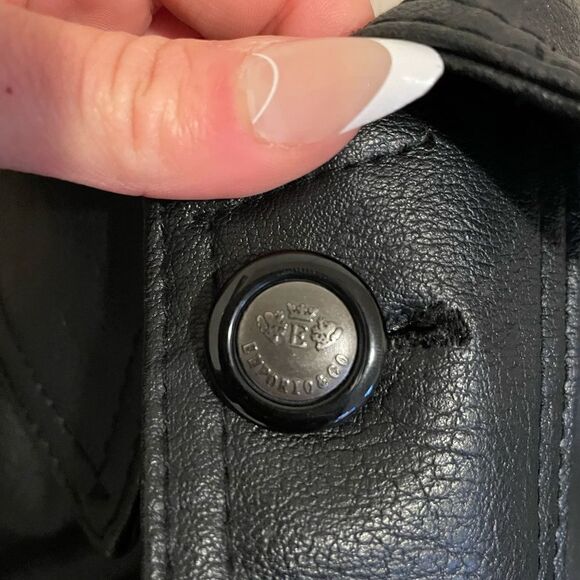 Emporio & Co Italian Button Down Leather Jacket - Picture 11 of 16